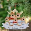 Vtop Delicatesse Hars Gepersonaliseerde Ornamenten Geschenken de Rendierfamilie van 2,3,4,5,6,7 Gratis Verzending Fabrikant Groothandel