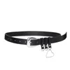 Ins French Y2K Love Small Hanger Belt Jumping Cowhide Leather Fashion Charm Accessories