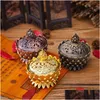 Fragrance Lamps Alloy Hollow Incense Burner Aromatherapy Furnace Lotus Shaped Burners Home Antique 6 Patterns Drop Delivery Garden D Dhwxx