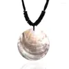 Pendentif colliers mode été Style coquillage naturel grand collier rond corde chaîne coquille plage bijoux pour femmes cadeau
