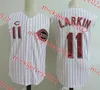 Jérsei de beisebol Johnny Bench costurado masculino # 11 BARRY LARKIN # 14 Pete Rose Jerseys S-3XL