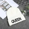 Beanie/Skull Caps New Arrive Brand King Queen Snapback Cap Men Women BEANIE Sport Hip Hop Hat Couple Embroidery Hat Outdoors Knitting Hat J230518