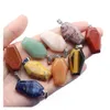 Hangende kettingen Coffin vorm Fortune Feng Shui Reiki Healing Stone Quartz Agates Crystal Tiger Eye Charms Sieraden Making D Dhgarden Dhor6