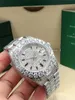 Relógio completo de diamante e mostrador 218238 Sapphire Big Diamond Buzel 43mm Aço inoxidável masculino 2813 Relógios automáticos Relógios de pulso com caixa original