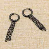 Stud 1 Pairs Punk Orecchini in acciaio inossidabile Orecchini neri Set per uomo Donna Vintage Hip Hop Piercing Accessori per gioielli orecchio Z0517