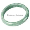 Bangle Genuine Natural Green Jade Bracelet Charm Jewellery Acessórios de moda Cartucho à mão Lucky AMET Gifts For Women Seus homens 230215 Dhahm