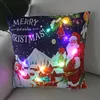 Nouveau 45 cm LED taie d'oreiller de noël père noël coussin lumineux maison canapé Table voiture décor décoration de noël réveillon du nouvel an décor