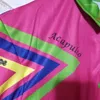 Men's T Shirts 1994 Retro Mexico Jorge Campos Rose/Blue Vintage Shirt Classic