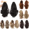 tails MEIFAN Synthetic Short Wavy Claw tail Clip In Hair Extension Black Brown Tail Clip In Hair Tail Natural False Hairpiece 230518