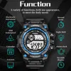 Montres-bracelets Cool lumineux hommes Sport montre haut de gamme bracelet en silicone militaire poignet Led calendrier étanche numérique reloj de hombre 230517