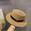 Fashion French Sun-Proof Japanese Style Flat Top Straw Hats Female Summer Seaside Straw Hat Female Sun-Proof Sun Hats