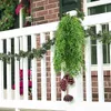 New Artificial Hanging Plant Fake Plant Boston Fern Decoration Plastic Green Wall Indoor Outdoor Hanging Basket Wedding Wreath