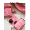 2023 (Barbie Pink) Cowhide Mini Small Square Bag Handtas Mini Damestas Trend 0517