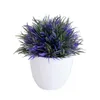 装飾的な花4PCS人工植物盆栽シミュレーションプラスチックスモールツリーポットホームタブデコレーションのための鉢植えの装飾