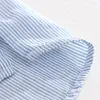 Camicie casual da uomo Camicia elegante in lino di cotone Tinta unita Abbigliamento da uomo Button-Down Abiti maschili Risvolto Manica corta Ropa Para Hombres