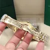 Full diamond Roman dial Watch 218238 Sapphire Big Diamond Bezel 43mm 18K Yellow Gold men men's 2813 automatic watches Wristwatch With Original Box