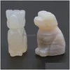 Stone 1 Inch Little Puppy Carved Rose Quartz Dog Carving Crystal Healing Decoration Animal Ornaments Microlandschaft Crafts Dhgarden Dhiet