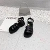 Lyxdesigners kvinnor glider tofflor sandaler triompe ko läder öppen tå justerbara spännen tofflor handgjorda diamantmönster dragkraft tjångummi yttersula