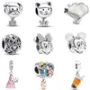 Подготовить браслет из очарования Pandora Ginkgo Leaf Ping Cat Princess Double Heart Европейский серебряный шарм