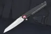 Ny M0619 Flipper Folding Knife 440B Satin Tanto Blade G10 med rostfritt stålplåt Bollbärande snabbt öppna EDC Poket Knives med detaljhandelslådan