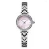 Wristwatches 2023 Simple Women's Watch Light Luxury Diamond-encrusted Trend Ins Wind Automatic Quartz Reloj De Mujer