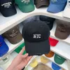 NYC casquettes de baseball de broderie de lettres en trois dimensions pour hommes et femmes style coréen soft top net rouge ins casquette à bord incurvé marée 2023