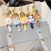 New Cartoon Corgi Dogs Keychain Resin Pet Doll Bells Pendant Keyring for Women Girl Backpack Charm Couple Toy Gifts Accessories