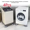 バスマット高品質の4PCS洗濯機パッドノンスリップ冷蔵庫防止防止パッドバスルームアクセサリー