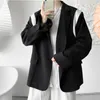 Ternos masculinos jaqueta masculina primavera outono coreano botão manga longa topos solto cor combinando casual blaser masculino streetwear