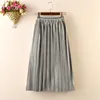 Skirts Girls Velvet Pleated Long Skirt Spring Autumn Children's Cotton Casual Loose Elastic Waist Skirts WT773 230518