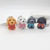 Nieuwe schattige cartoon puppy Keychain Pet Dog Family Doll Keyring Pendant For Women Girls Bag Ornament Creative Diy Friendship Gifts