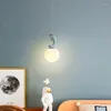 Kroonluchters schattige kinderkamer bedwitje witte kleine beren lampen modern warm romantisch babyjongen meisje slaapkamer decor kroonluchter