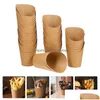 Geschenkwikkeling 100 van Popcorn Paper Cups Holders IJs Opslag French Frites Holder voor thuisrestaurant Shopgift GiftGift Drop Lever DHHLK