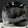 Motorcycle Helmets Half Helmet K-5 Jet Open Face K5 Motorbike 3/4 Helmet-Bright Black