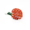 10pcs/lot Crystal Orange Pumpkin Shape Pendant Rhinestone Halloween Holiday Charm Pendants For Necklace