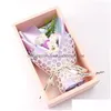 Fleurs décoratives Couronnes Saint Valentin Savon Fleur Coffret Cadeau Simation Rose Bouquet Mère Anniversaire Décor Drop Delivery Ho Dhnjz