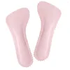 Femmes chaussettes 2 pièces semelles de Massage anti-dérapantes absorbant la sueur coussin à sept points en cuir demi-pieds outils ortiques à talons hauts