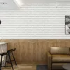 Wall Stickers PE Foam 3D DIY Wood Grain Decor Embossed Stone Self-Adhesive Wallpaper Room Decoration