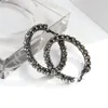 Boucles d'oreilles cerceau Freetry mode strass rond pour les femmes brillant géométrique cristal fête déclaration bijoux accessoires