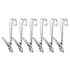 Hooks 6pc lange staartstalen draadclip multifunctionele wasknijper met haak roestvrijstalen kleding drogen opslag zonsondergenerde grote verkoop