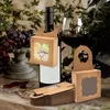 Present Wrap 25st Wine Bottle Box PRAKTISK VERSATITILTIL ANNUL Fönsterdesign med Hanging Ring Party Supplies