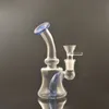 Mini Mini Bongs de vidro DAB PLIGS GARAHELA 14MM MEMINA COM TILHA DE FUMO SABULAÇÃO PEQUENO BOIXO BOIXO BONG BONG PIPE