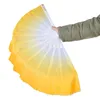 Folding Hand fans Gradient Dance Fan Gifts Portable Plastic Bone Yangko Performance Square Fan Wedding