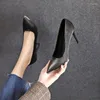 Chaussures habillées taille 30-43 en cuir Pu vert/noir talons femmes grandes escarpins Sexy Party Stiletto