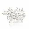 Kristaller boncuk gelin saç tarakları taç tiara düğün saç aksesuarları kadınlar el yapımı kafa bandı süsleri kadın balo başlığı saç bandı başlık zj06