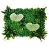 Kwiaty dekoracyjne 40 cm 60 cm Ściana sztuczna roślina trawa trawnikowa mata zielona dekolt panelu dekoracje ogrodzenie dywan prawdziwy dotyk mchu