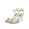 Sapatos de salto alto de cristal sapatos de casamento de ponta high-end cinderela noiva pérola feminina