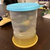 Storage Bottles Pickle Flip Jar Juice Separator Food Container Transparent Olive Hourglass For Okra Mushrooms Jalapenos B