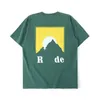 Designer Hommes T-shirts De Luxe Rhude D'été T-shirts Skateboard Hommes Chemise Femmes Hommes Casual T-Shirt