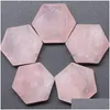 Stone Natural Star of David Carving Hexagram Shape Crafts ornamenten Rose Quartz Amethist Crystal Healing Agaat Decoratie Dr Dhgarden Dhmcn